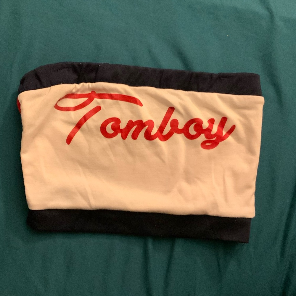 Tomboy Red and White Tube Top